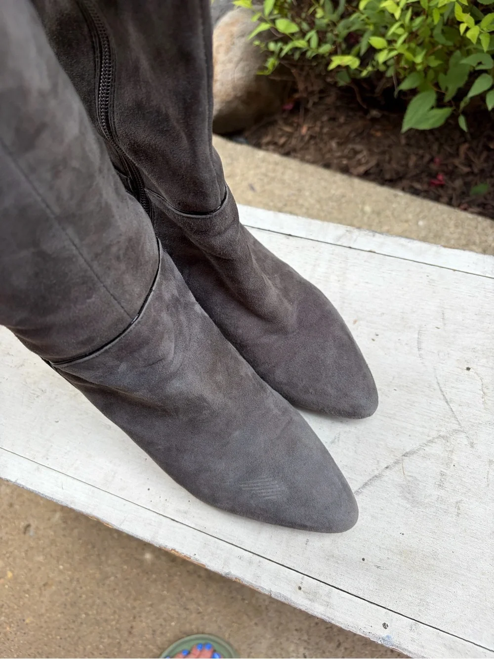 Enzo Angiolini – Over-the-Knee Stiletto Boots – Eairinna – Slate Gray – Sz. 8